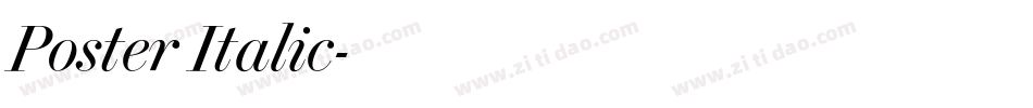 Poster Italic字体转换
